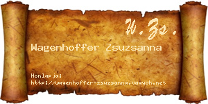 Wagenhoffer Zsuzsanna névjegykártya