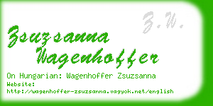 zsuzsanna wagenhoffer business card